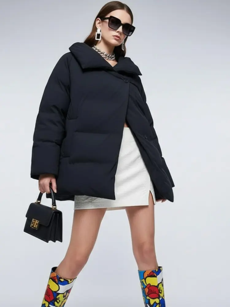 Women's Asymmetric Padded Jacket FLATIRON New Collection Couture in Manhattan BYMANYC ® New York by BYMANYC ® New York