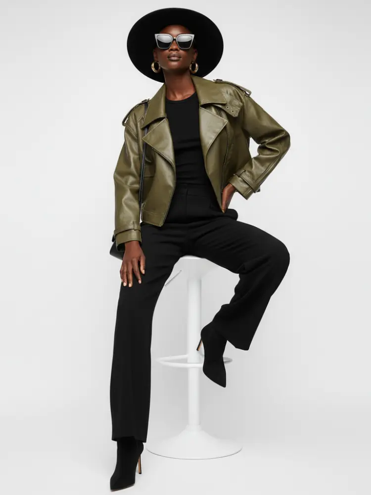 Women's Biker Jacket GREENWICH VILLAGE ECO FASHION BYMANYC ® New York by BYMANYC ® New York