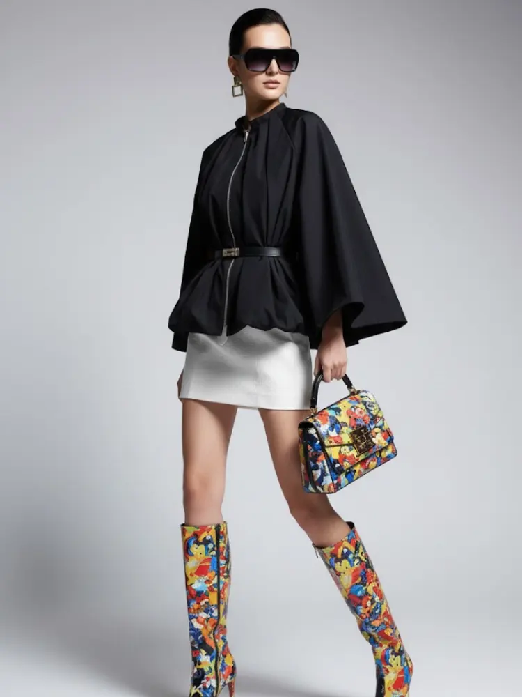 Women's Cape Bubble Jacket DUMBO New Collection Couture in Manhattan BYMANYC ® New York by BYMANYC ® New York