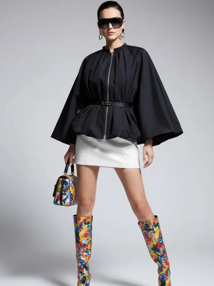 Women's Cape Bubble Jacket DUMBO New Collection Couture in Manhattan BYMANYC ® New York by BYMANYC ® New York