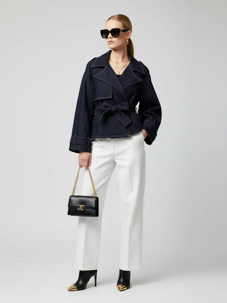 Women's Cropped Denim Jacket SOHO ECO FASHION BYMANYC ® New York by BYMANYC ® New York