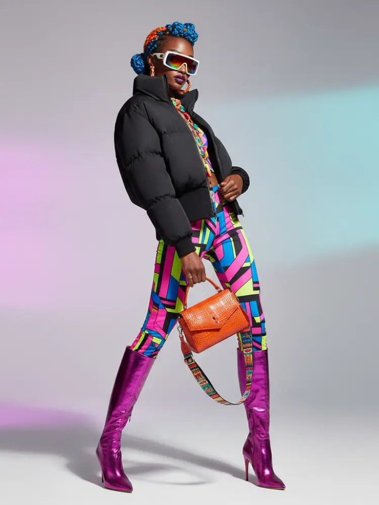 Women's Cropped Puffer Jacket HARLEM ECO FASHION BYMANYC ® New York by BYMANYC ® New York