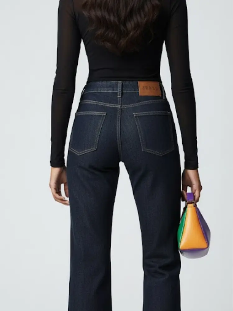 Women's Denim Trousers HUDSON YARDS NYFW New Colecction BYMANYC ® New York by BYMANYC ® New York
