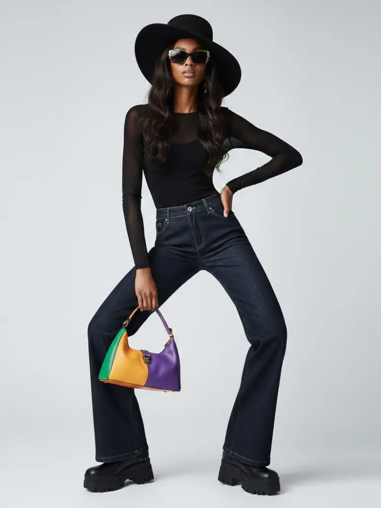 Women's Denim Trousers HUDSON YARDS NYFW New Colecction BYMANYC ® New York by BYMANYC ® New York