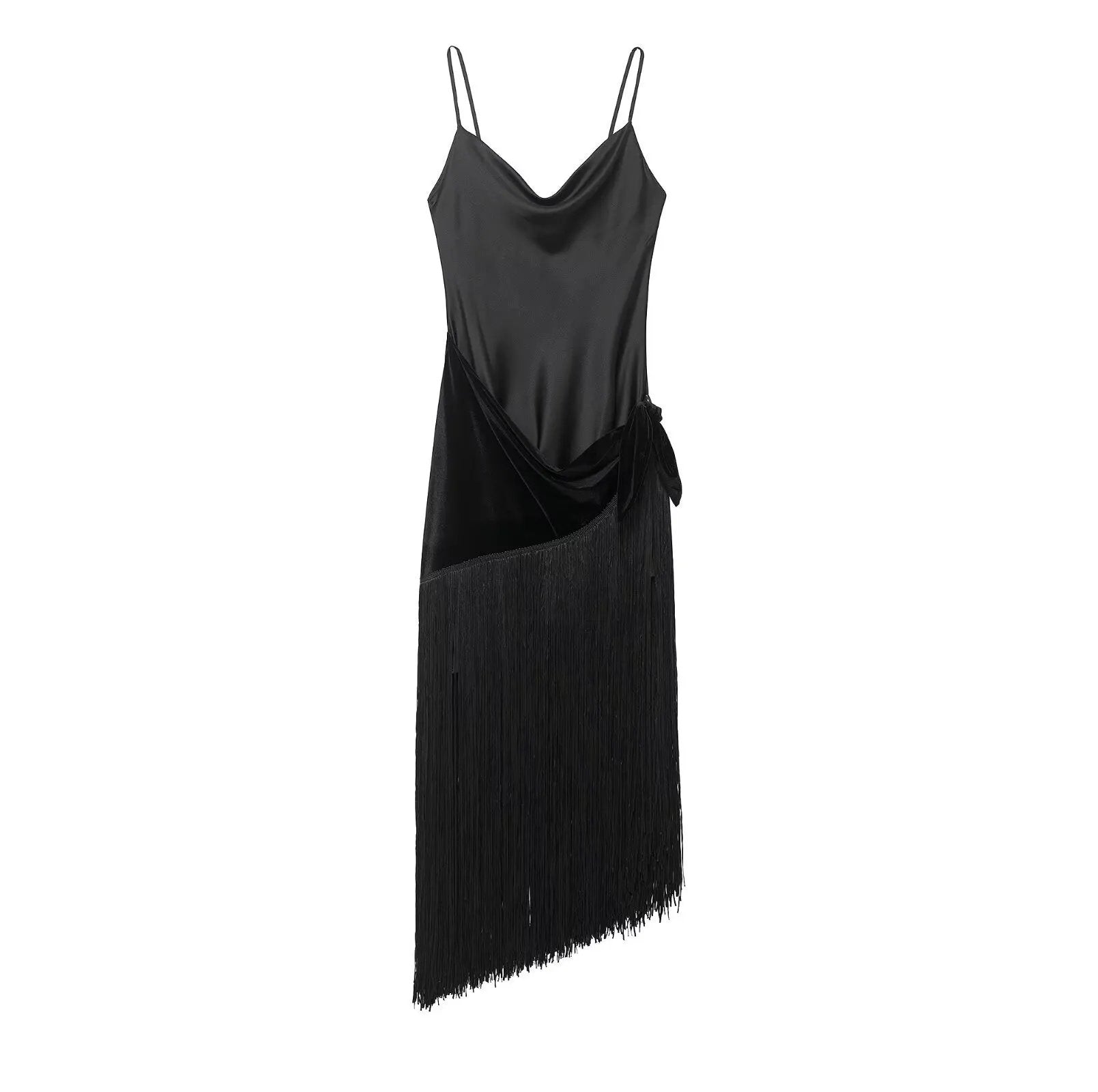 Dress Broadway Midi Liquid Motion Layered Texture Detailing Evening by BYMANYC ® New York