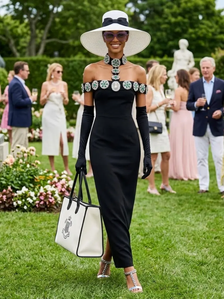 Women's Dress Elegant Black PARK AVENUE THE HAMPTONS BYMANYC ® New York by BYMANYC ® New York