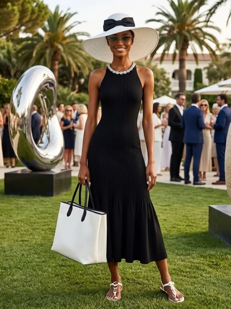 Women's Dress Elegant Black TRIBECA New Collection THE HAMPTONS BYMANYC ® New York by BYMANYC ® New York