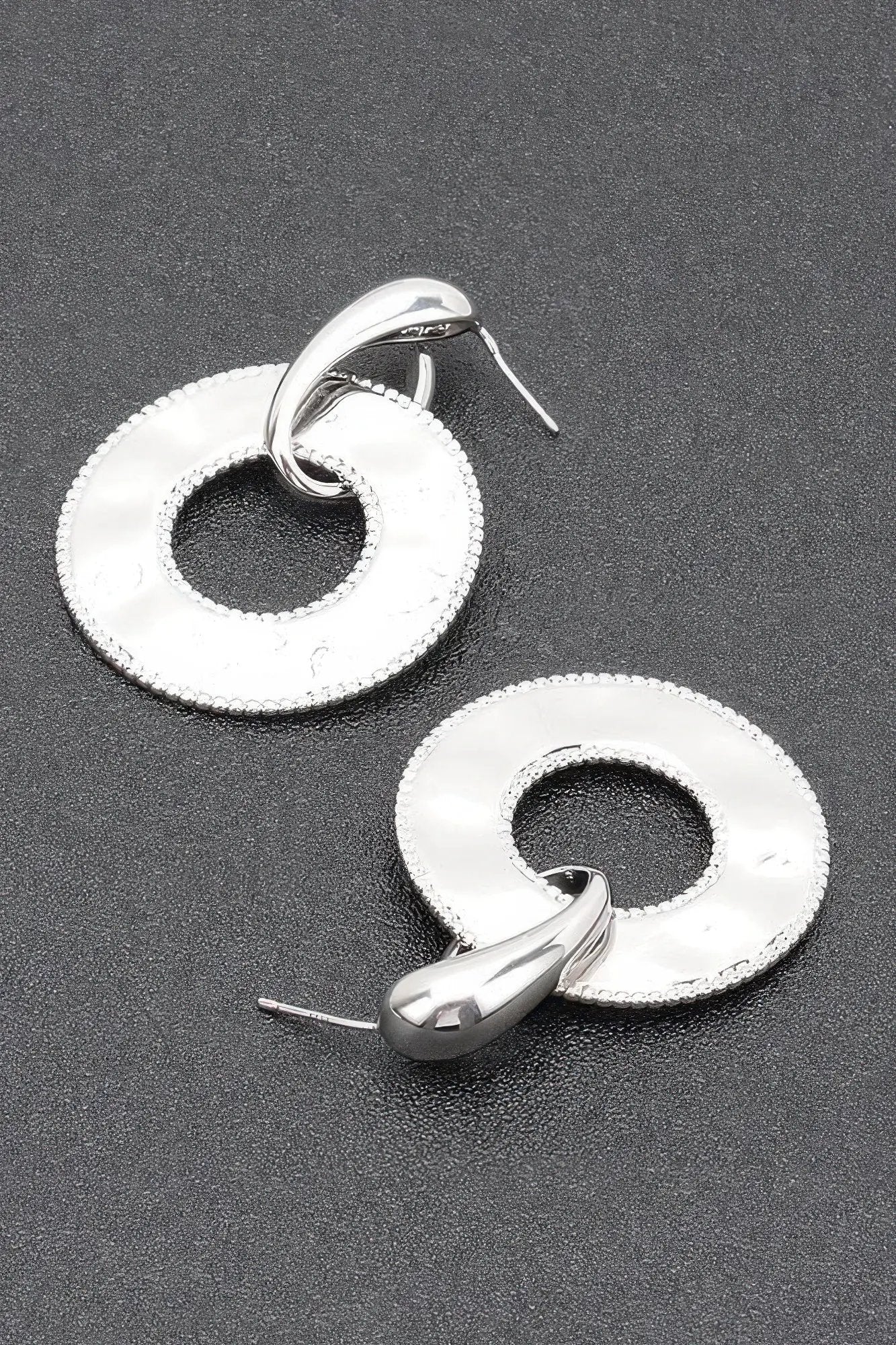 Hudson Drop Earrings BYMANYC Women Liquid Metal Minimalist Daily Wear by BYMANYC ® New York