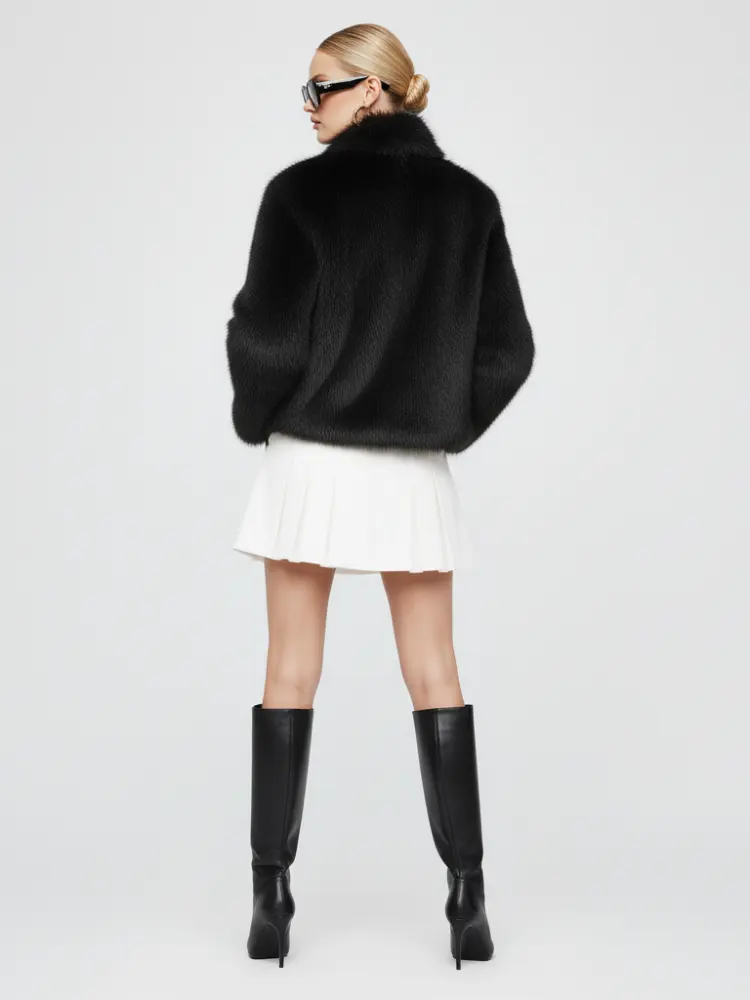 Women's Faux Fur Jacket UPPER EAST SIDE ECO FASHION BYMANYC ® New York by BYMANYC ® New York