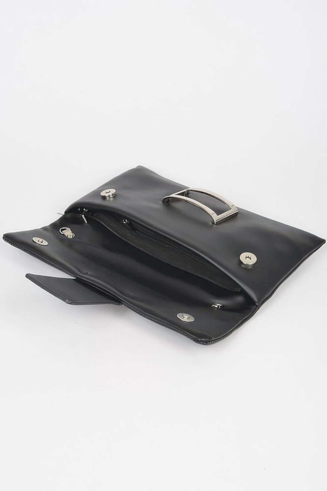 Meatpacking Metallic Buckle Clutch By BYMANYC New York Women's Evening Bag by BYMANYC ® New York