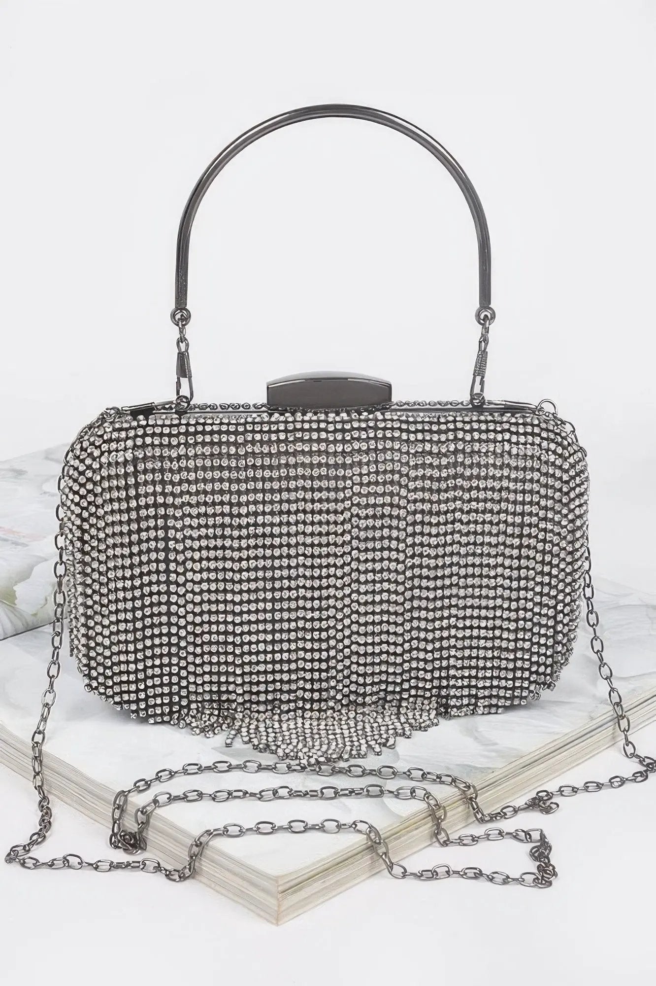 Women's Handbag Rhinestone Fringe Clutch - BROADWAY - BYMANYC ® New York by BYMANYC ® New York