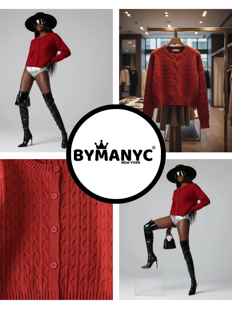 Women's Knit Cardigan GREENWICH NYFW New Colecction BYMANYC ® New York by BYMANYC ® New York