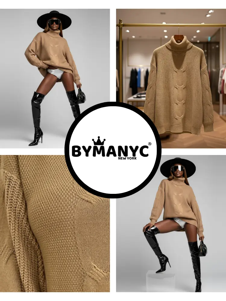 Women's Knit Sweater CENTRAL PARK NYFW New Colecction BYMANYC ® New York by BYMANYC ® New York