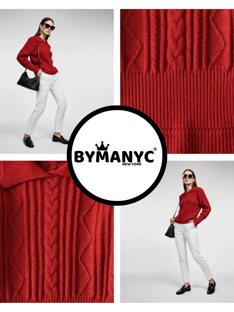 Women's Knit Sweater UPTOWN NYFW New Colecction BYMANYC ® New York by BYMANYC ® New York