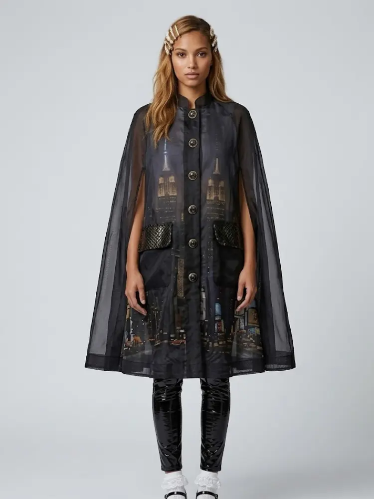 Women's Limited Edition TRIBECA Cape | GARMENT DISTRICT Collection | BYMANYC ® New York by BYMANYC ® New York