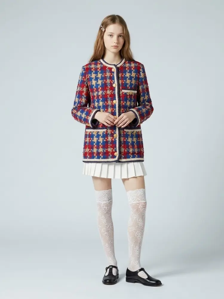 Women's Luxury Multicolor Tweed Jacket SOHO New Collection Prêt-à-Porter BYMANYC ® New York by BYMANYC ® New York