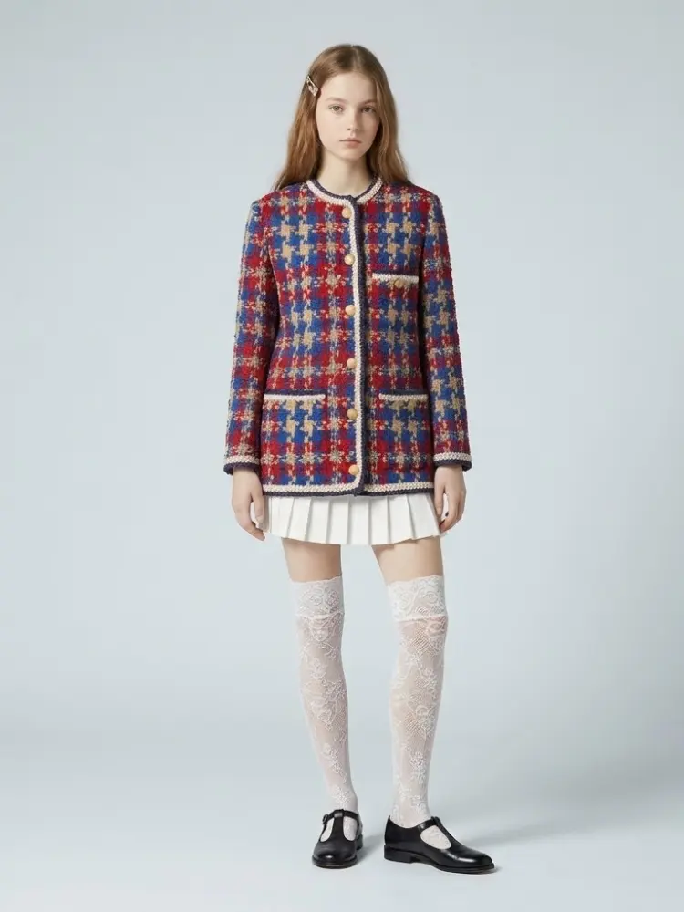 Women's Luxury Multicolor Tweed Jacket SOHO New Collection Prêt-à-Porter BYMANYC ® New York by BYMANYC ® New York
