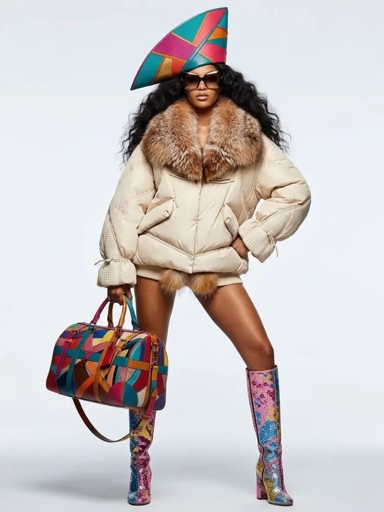 Women's Luxury Puffer Jacket ASPEN CHIC New Collection Prêt-à-Porter BYMANYC ® New York by BYMANYC ® New York