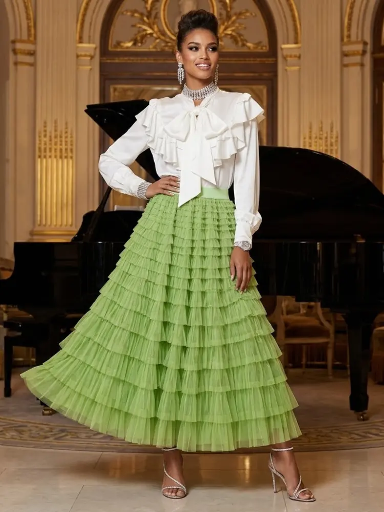 Women's Mint Green Tulle Skirt • TUILERIES • New Collection PARIS LE MARAIS BYMANYC ® New York by BYMANYC ® New York