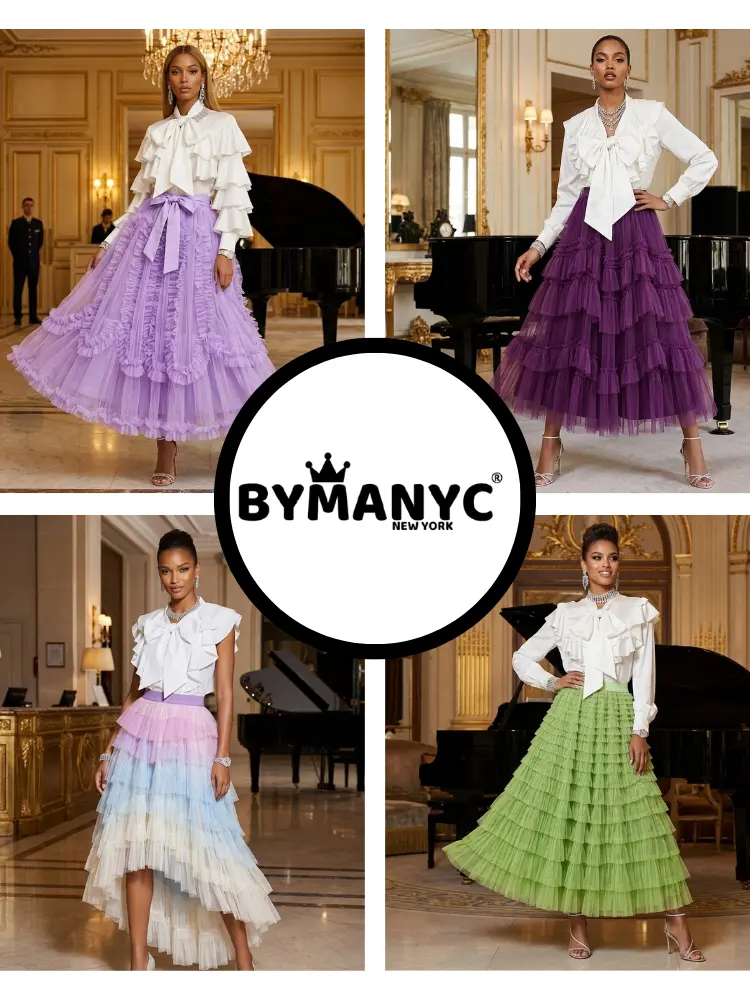 Women's Taupe Tulle Skirt • MONTMARTRE • New Collection PARIS LE MARAIS BYMANYC ® New York by BYMANYC ® New York