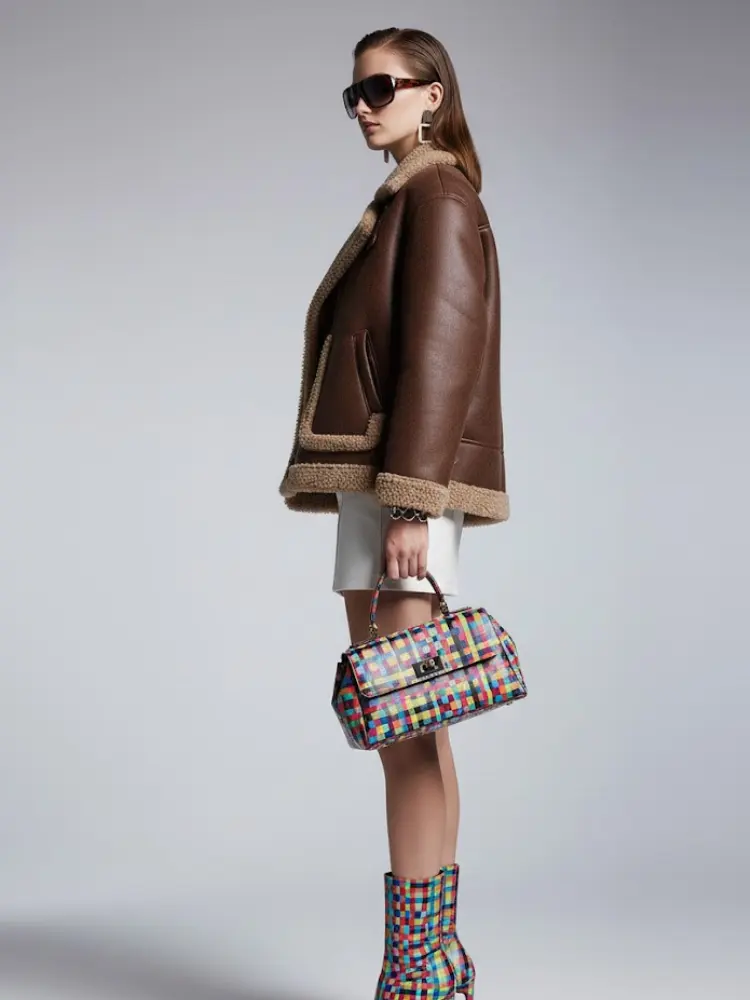 Women's Shearling Aviator Jacket Nolita New Collection Couture in Manhattan BYMANYC ® New York by BYMANYC ® New York