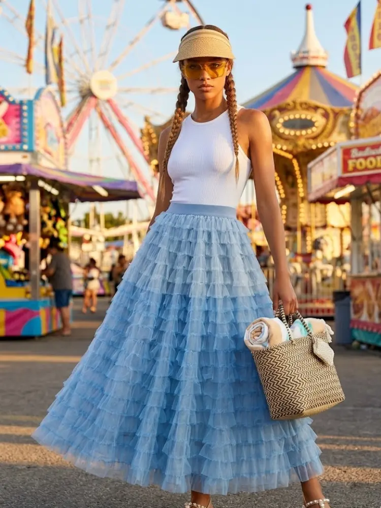 Women's Skirt SOHO Tulle Cascade Collection - Los Angeles BYMANYC New York by BYMANYC ® New York