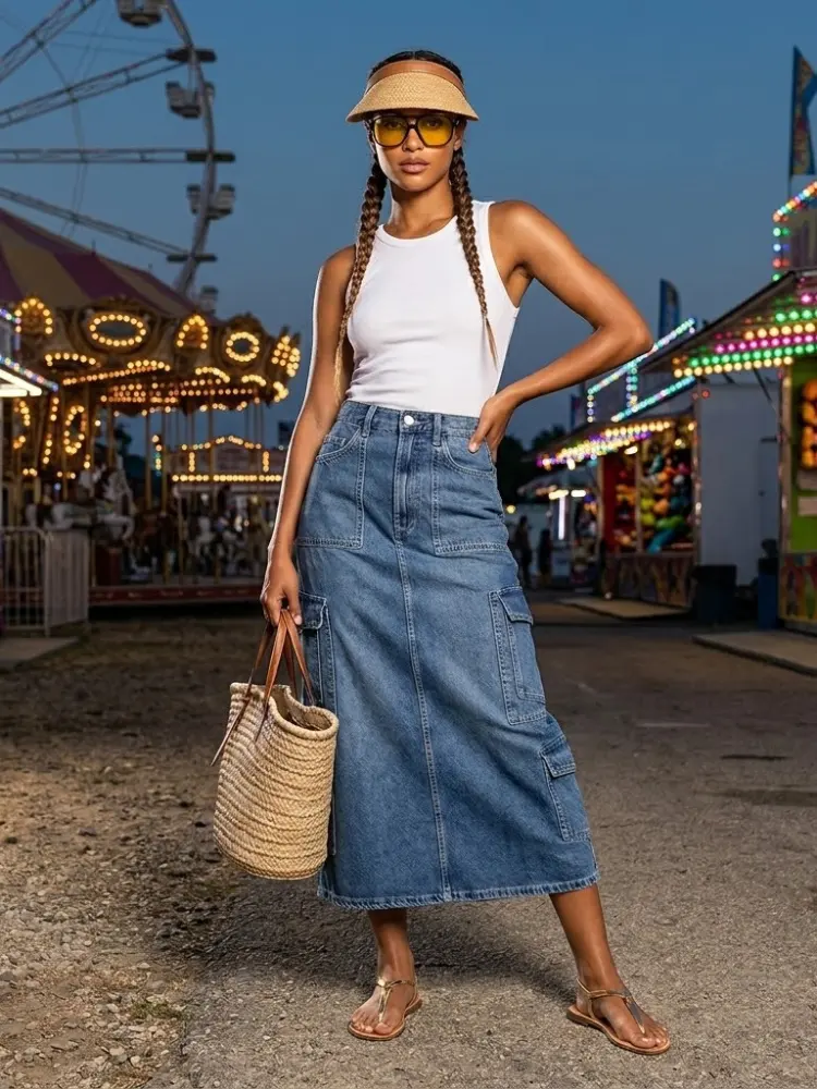 Women's Skirt TRIBECA Pleated Stardust Collection - Los Angeles BYMANYC New York by BYMANYC ® New York
