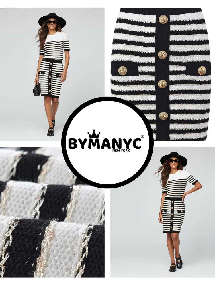 Women's Skirt and Sweater Set NOLITA NYFW New Colecction BYMANYC ® New York by BYMANYC ® New York