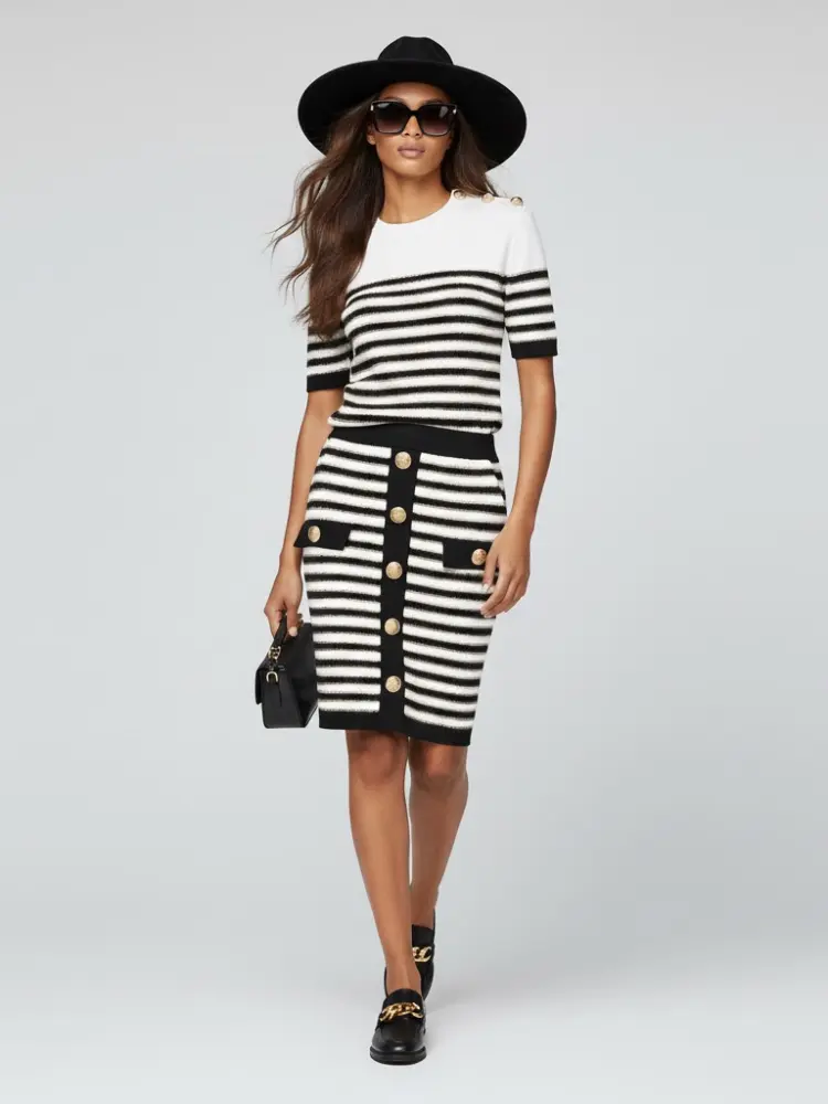 Women's Skirt and Sweater Set NOLITA NYFW New Colecction BYMANYC ® New York by BYMANYC ® New York