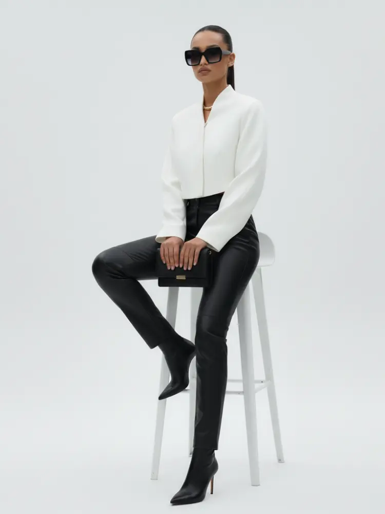 Women's Structured Cropped Jacket MIDTOWN ECO FASHION BYMANYC ® New York by BYMANYC ® New York