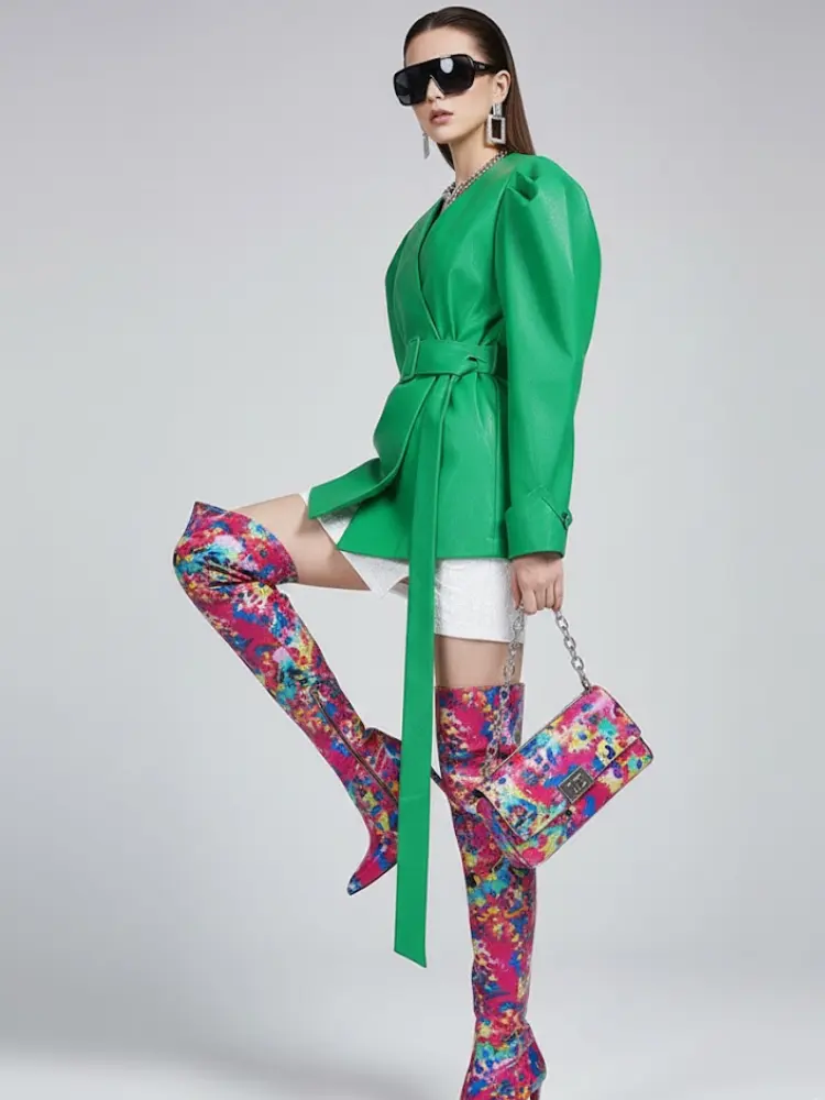 Women's Wrap Jacket EMERALD - DUMBO: New Collection COUTURE in BROOKLYN - BYMANYC ® New York by BYMANYC ® New York