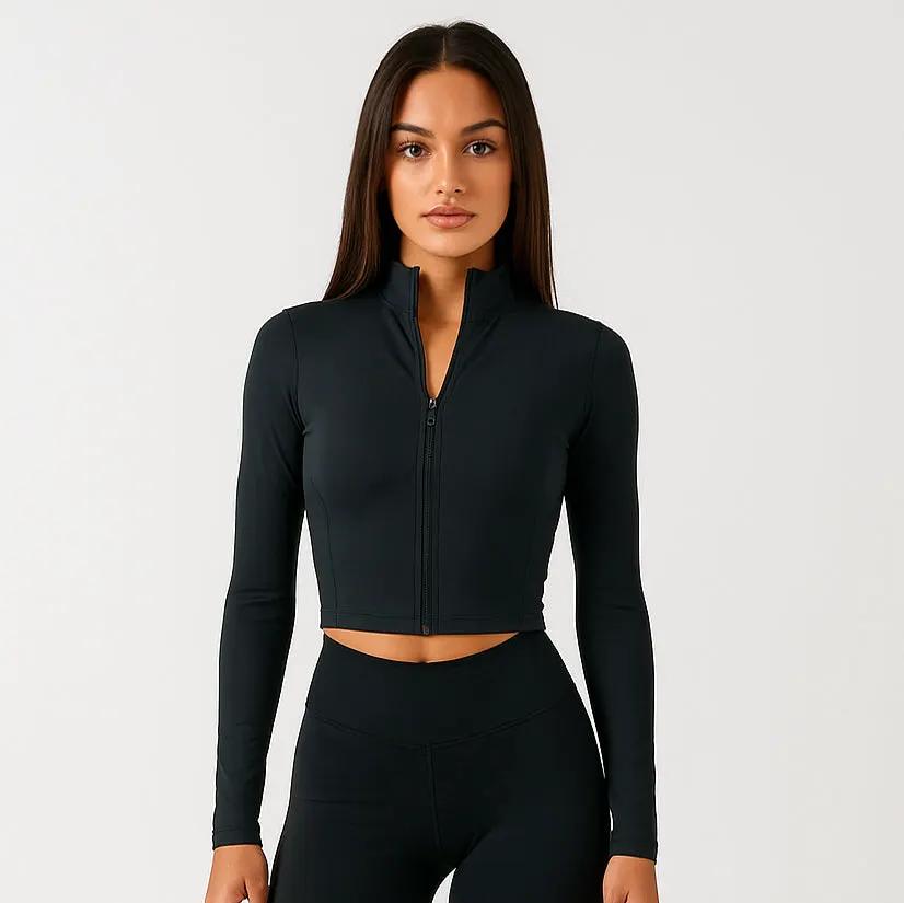 4013 - Women's Athletic Cropped Zipper Jacket by OTL Apparel