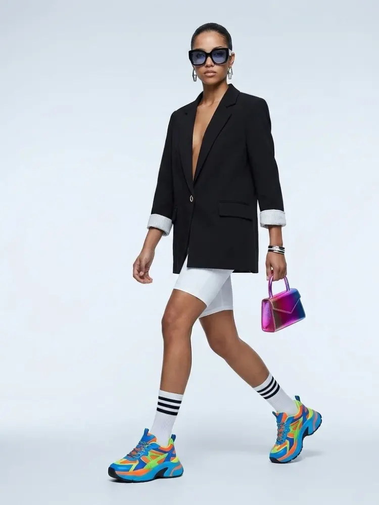Women's Jacket Black Oversized Blazer BYMANYC ® New York WALL STREET STRIPED CUFFS - New Collection by BYMANYC ® New York