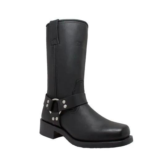 Women's 12" Harness Boot Black Leather Boots by AdTec