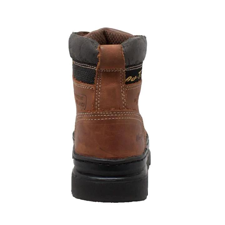 Women's 6" Steel Toe Work Boot Brown Leather Boots by AdTec