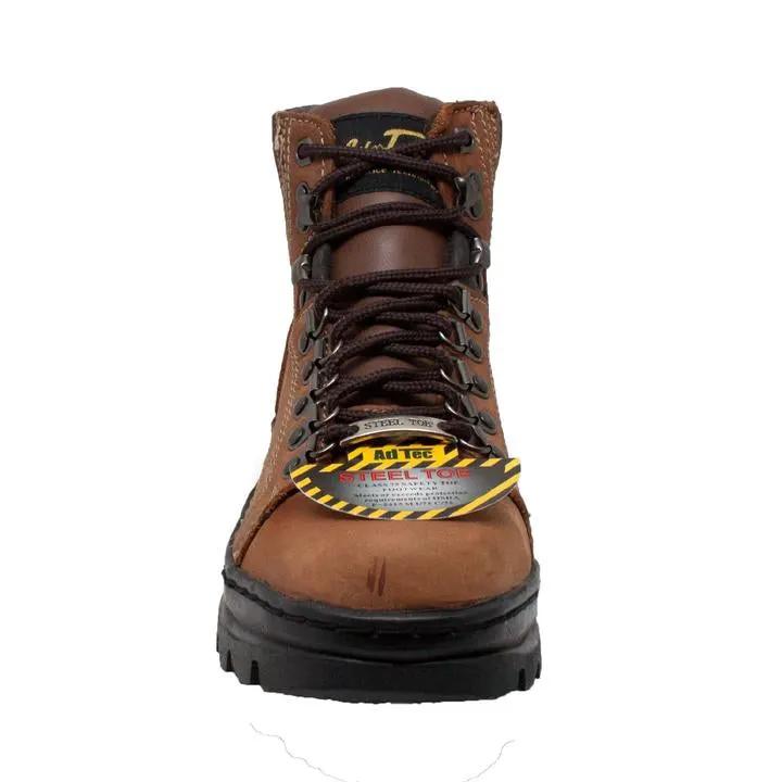 Women's 6" Steel Toe Work Boot Brown Leather Boots by AdTec