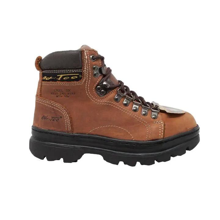 Women's 6" Steel Toe Work Boot Brown Leather Boots by AdTec