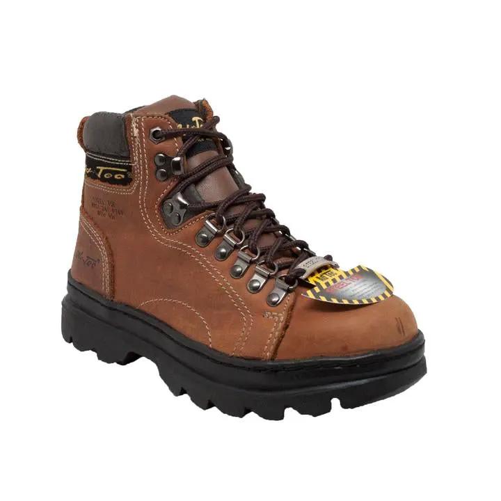 Women's 6" Steel Toe Work Boot Brown Leather Boots by AdTec