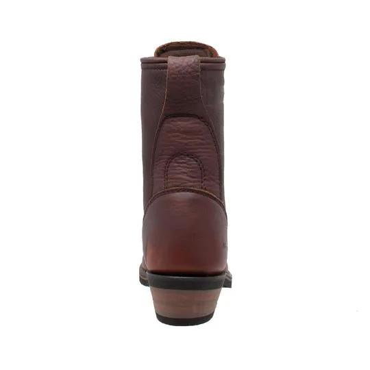 Women's 8" Black/Dark Cherry Packer Leather Boots by AdTec