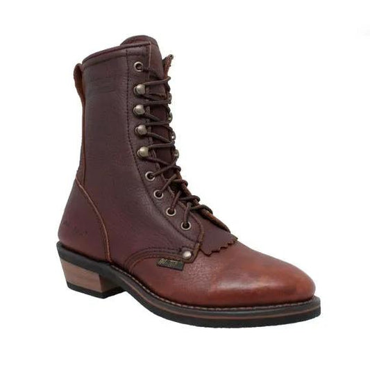 Women's 8" Black/Dark Cherry Packer Leather Boots by AdTec