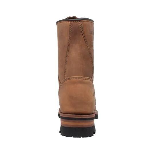 Women's 9" Brown Steel Toe Logger Leather Boots by AdTec