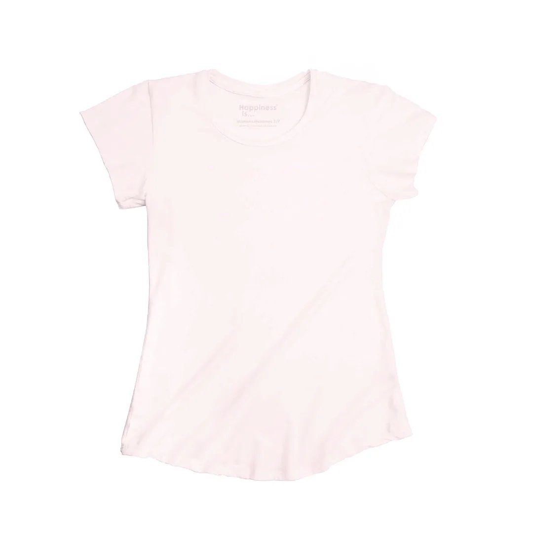 Women's Plain Bamboo T-Shirt, Ballet Pink by Coloured Blanks