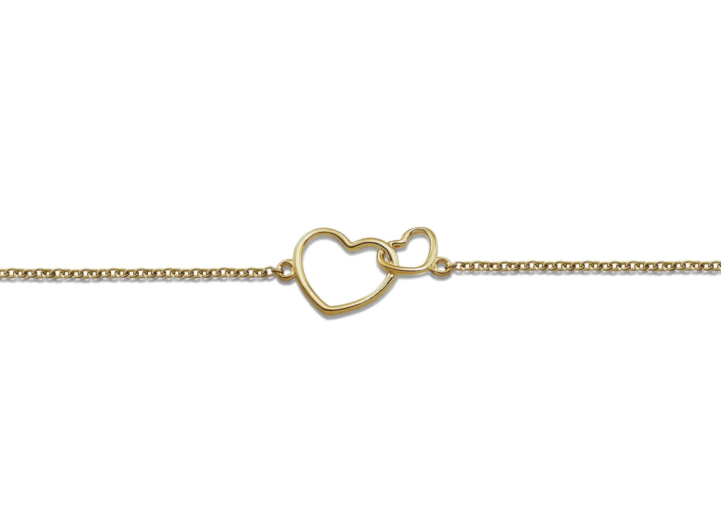 Feel the Spirit Armband Two Hearts Gold-Plated XB005G by Jwls4u