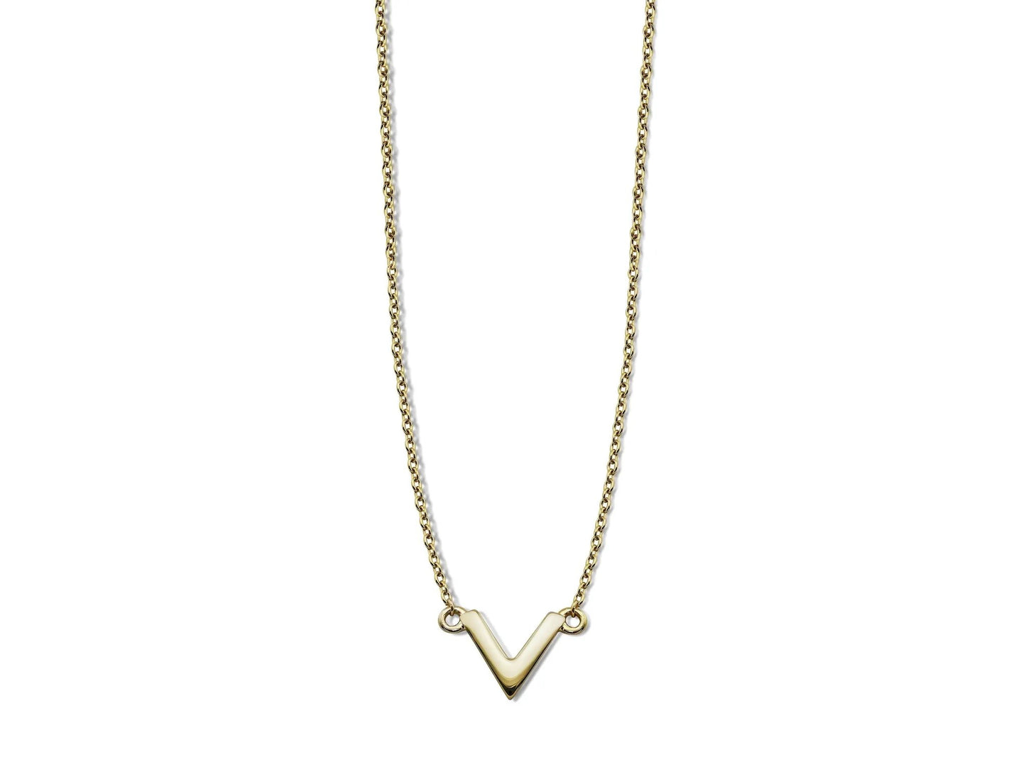 Ketting V Goldplated XN004G by Jwls4u