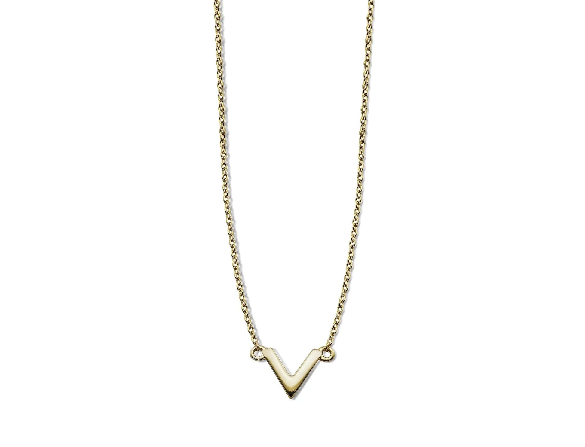 Ketting V Goldplated XN004G by Jwls4u