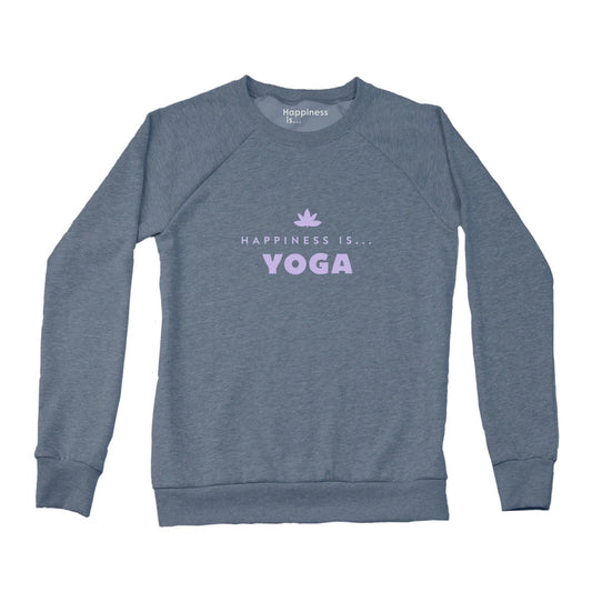 Women's Yoga Bold Crew Sweatshirt, Heather Navy by Yoga Collection