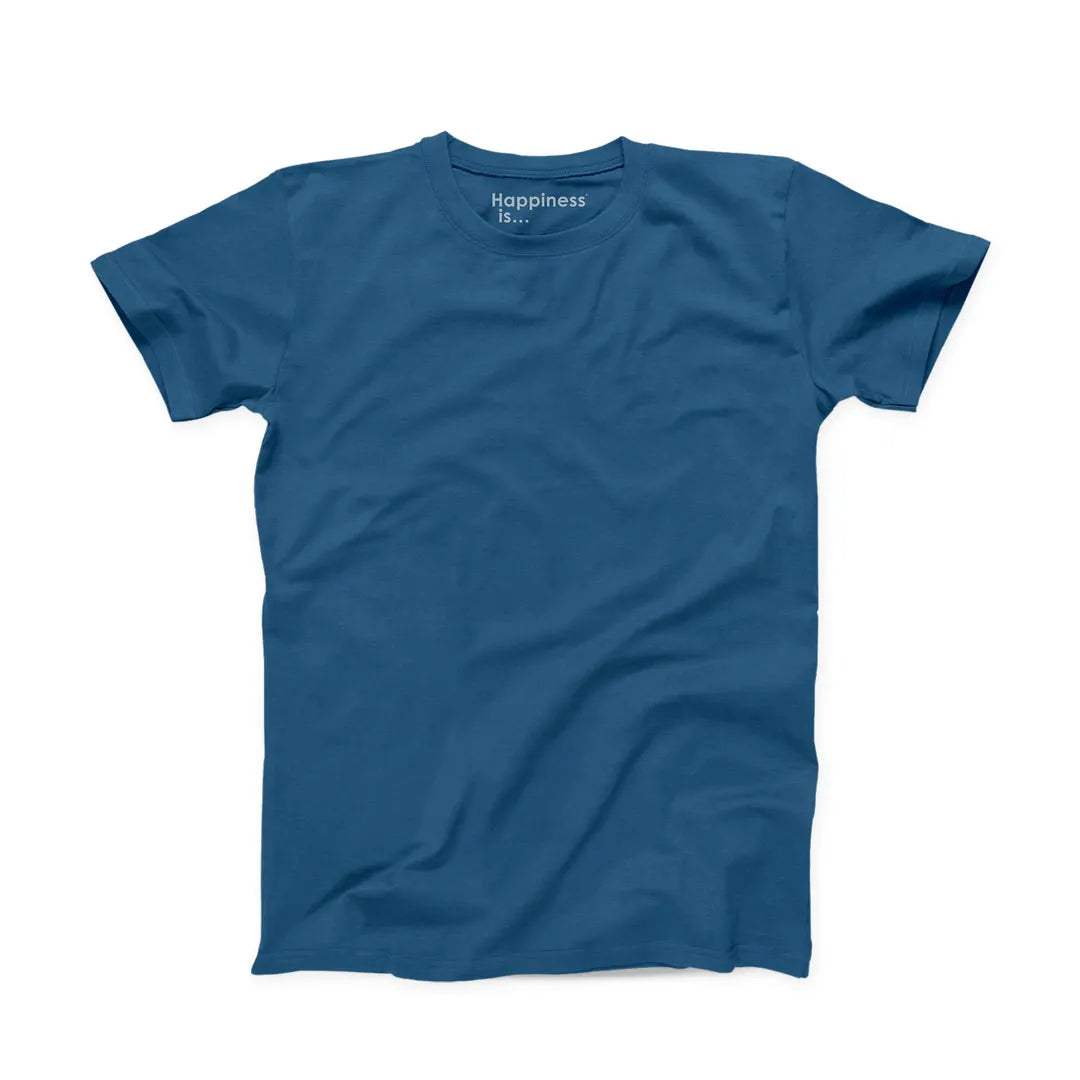 Youth Plain T-shirt, Sea Blue-0