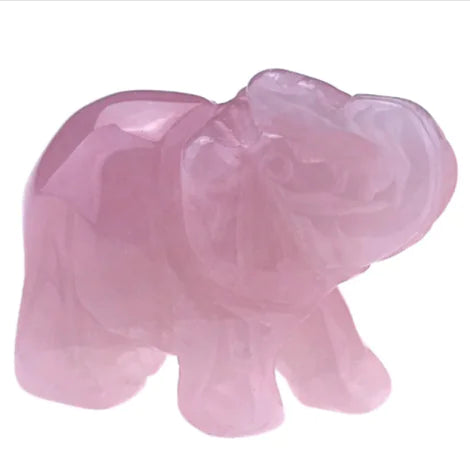 Natural Stone 1.5'' Elephant Crystal Art Ornament