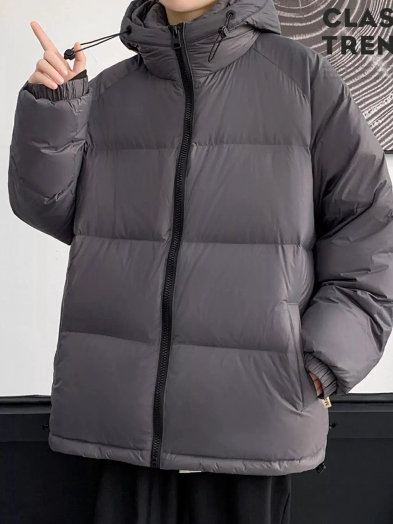 Men's Full Size Warm Padded Hooded Puffer Jacket Plus Size by Partner Label