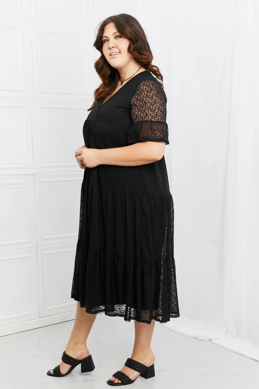 P & Rose Lovely Lace Full Size Tiered Dress by Partner Label